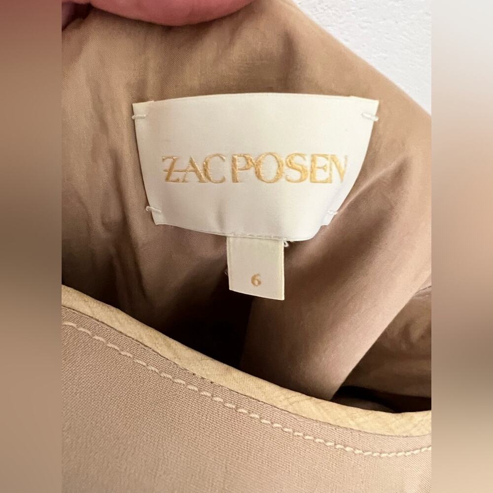 Zac Posen Khaki Eclipse Sheath Cocktail Dress Size 6 - Picture 3 of 16